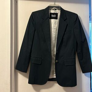 Vintage Dolce & Gabbana navy blazer, sz 44.